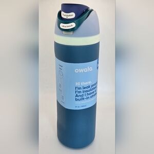 Owala Blue and White Insulated Water Bottle